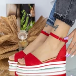 Frauen PT23A Sandalen rot Mei
