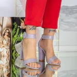 Sandalen mit dickem Absatz xkk161f lila Mei