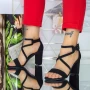 Sandalen mit einer dicken Ferse xkk522 schwarz | Mei