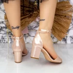 Sandalen mit dicken Absätzen XDR282 Champagner | Mei
