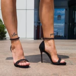 Sandalen mit einer dünnen Ferse 1127 Black | Existieren