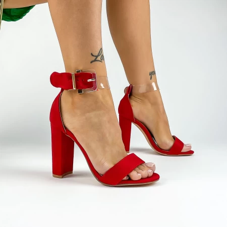 Sandalen mit dickem Absatz xkk532 rot Mei