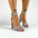 Sandalen mit dickem Absatz xkk528 Silber Mei