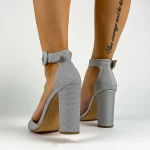 Sandalen mit dickem Absatz xkk528 Silber Mei