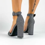Sandalen mit einer dicken Ferse XKK528 Gunmetal | Mei