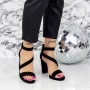 Sandalen mit dicker Ferse xkk536 schwarz | Mei