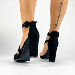 Sandalen mit dicker Ferse xkk536 schwarz | Mei