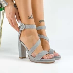 Sandalen mit dickem Absatz xkk536 Silber Mei