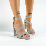 Sandalen mit dickem Absatz xkk536 Silber Mei