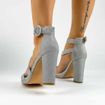 Sandalen mit dickem Absatz xkk536 Silber Mei