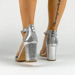 Sandalen mit dickem Absatz xkk553 Silber Mei