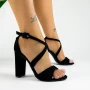 Sandalen mit dicker Ferse xkk537 schwarz | Mei