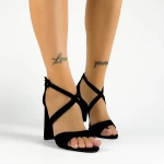 Sandalen mit dicker Ferse xkk537 schwarz | Mei