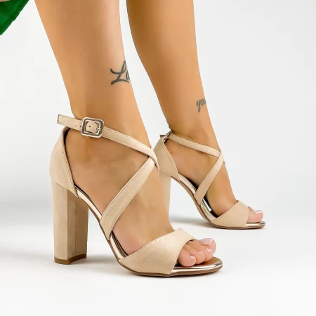 Sandalen mit dickem Absatz xkk537 Beige Mei