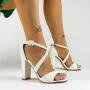 Sandalen mit einer dicken Ferse xkk537 Weiß | Mei