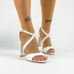 Sandalen mit einer dicken Ferse xkk537 Weiß | Mei