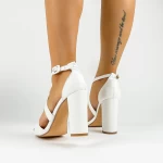 Sandalen mit einer dicken Ferse xkk537 Weiß | Mei