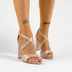 Sandalen mit einer dicken Ferse XKK537 Champagner | Mei