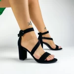 Sandalen mit dicker Ferse xkk535 schwarz | Mei