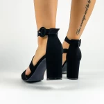 Sandalen mit dicker Ferse xkk535 schwarz | Mei