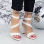 Sandalen mit dicker Ferse xkk535 Weiß | Mei