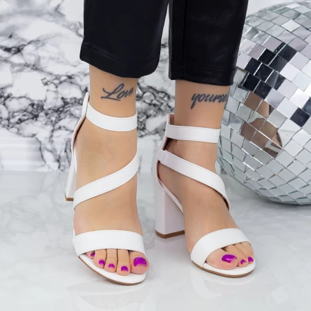 Sandalen mit dicker Ferse xkk535 Weiß | Mei