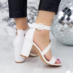 Sandalen mit dicker Ferse xkk535 Weiß | Mei