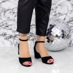 Sandalen mit dicker Ferse xkk566 schwarz | Mei