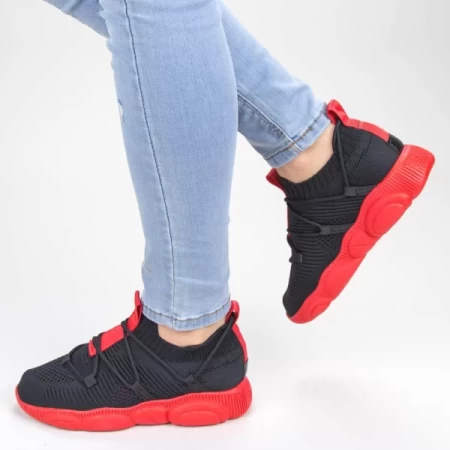 Frauen YQ50 Schwarz-Red-Sportschuhe Mei