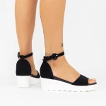 Sandalen auf der LM358-Plattform Czarny-Biała | Mei