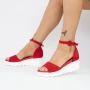 Sandalen auf der LM358 -Plattform rot | Mei