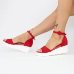 Sandalen auf der LM358 -Plattform rot | Mei