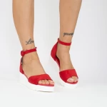 Sandalen auf der LM358 -Plattform rot | Mei