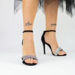 Sandalen mit dünnem Absatz 2xkk573 Schwarz | Mei