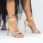 Sandalen mit einer dünnen Ferse 2xkk573 Beige | Mei
