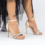 Sandalen mit einer dünnen Ferse 2xkk573 Beige | Mei