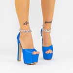 Sandalen mit einer dicken Ferse und 2HLX93 -Plattform blau Mei