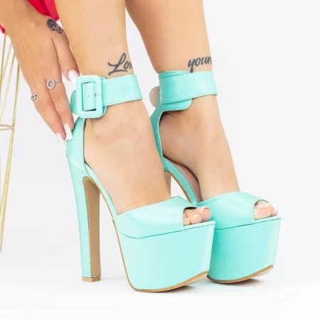 Sandalen mit dicken Absätzen und 2HLX96 -Plattform blau Mei
