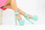 Sandalen mit dicken Absätzen und 2HLX96 -Plattform blau Mei