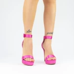 Sandalen mit dünner Ferse und Plattform 2xkk576 Fuksja | Mei