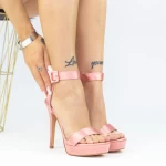 Sandalen mit einer dünnen Ferse und 2xkk576 rosa Plattform Mei