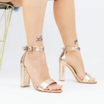 Sandalen mit dicken Absätzen 2xkk571a Champagner | Mei
