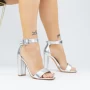 Sandalen mit dicken Absätzen 2xkk571a Silber Mei