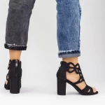 Sandalen mit dicker Ferse xkk565a schwarz | Mei