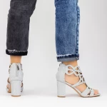 Sandalen mit dickem Absatz xkk565a Silber Mei