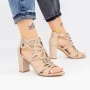 Sandalen mit einem dicken Absatz xkk565a Gold Mei