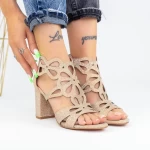 Sandalen mit einem dicken Absatz xkk565a Gold Mei