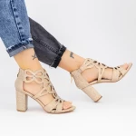 Sandalen mit einem dicken Absatz xkk565a Gold Mei