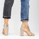 Sandalen mit einem dicken Absatz xkk565a Gold Mei