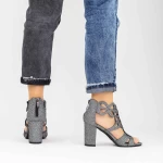 Sandalen mit dicken Absätzen xkk565a Gunmetal | Mei